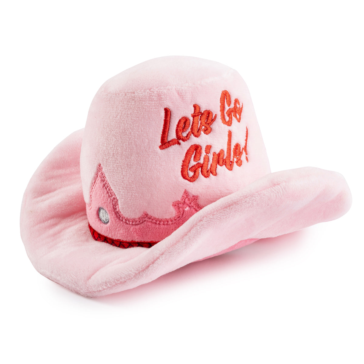 Pink Cowgirl Hat & Stylish Dog Toy