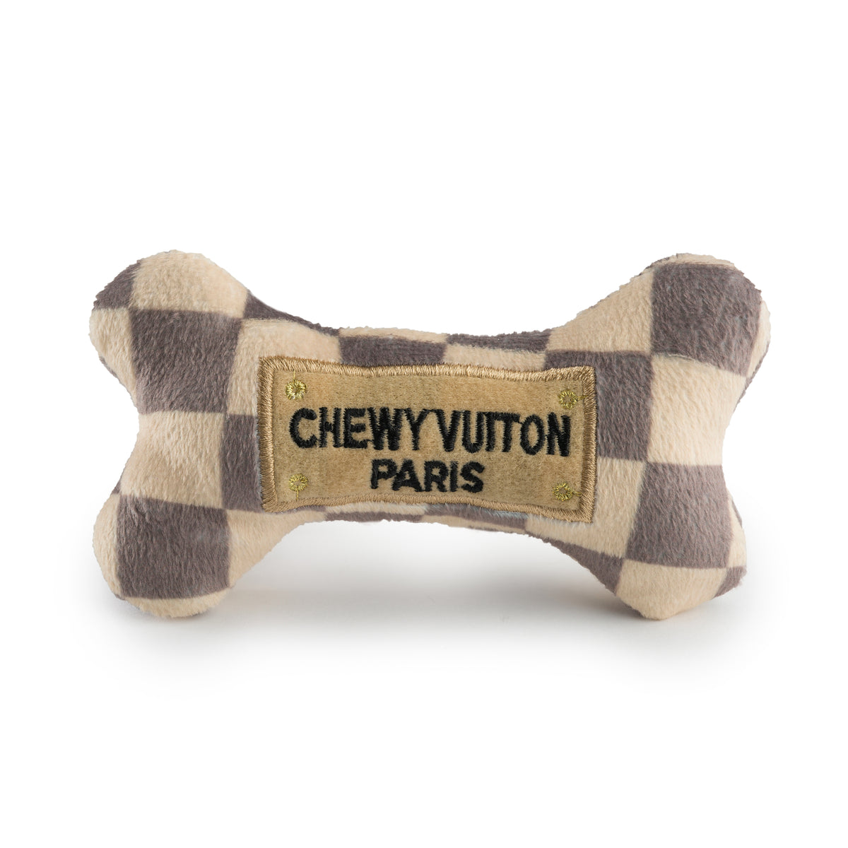 Haute Diggity Dog Checker Chewy Vuiton Loafer Dog Toy - Black