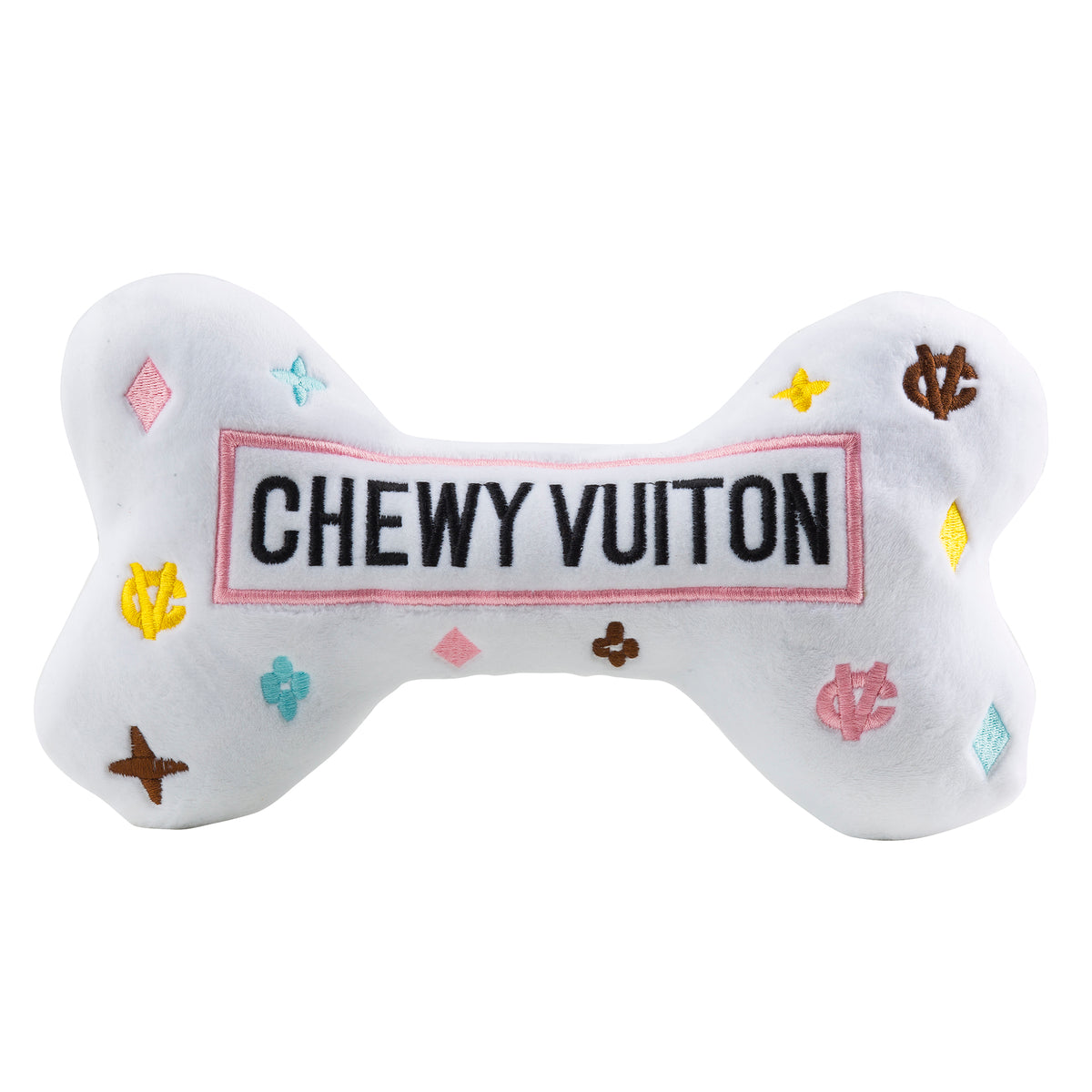 White Chewy Vuiton Ball – Southern Paws