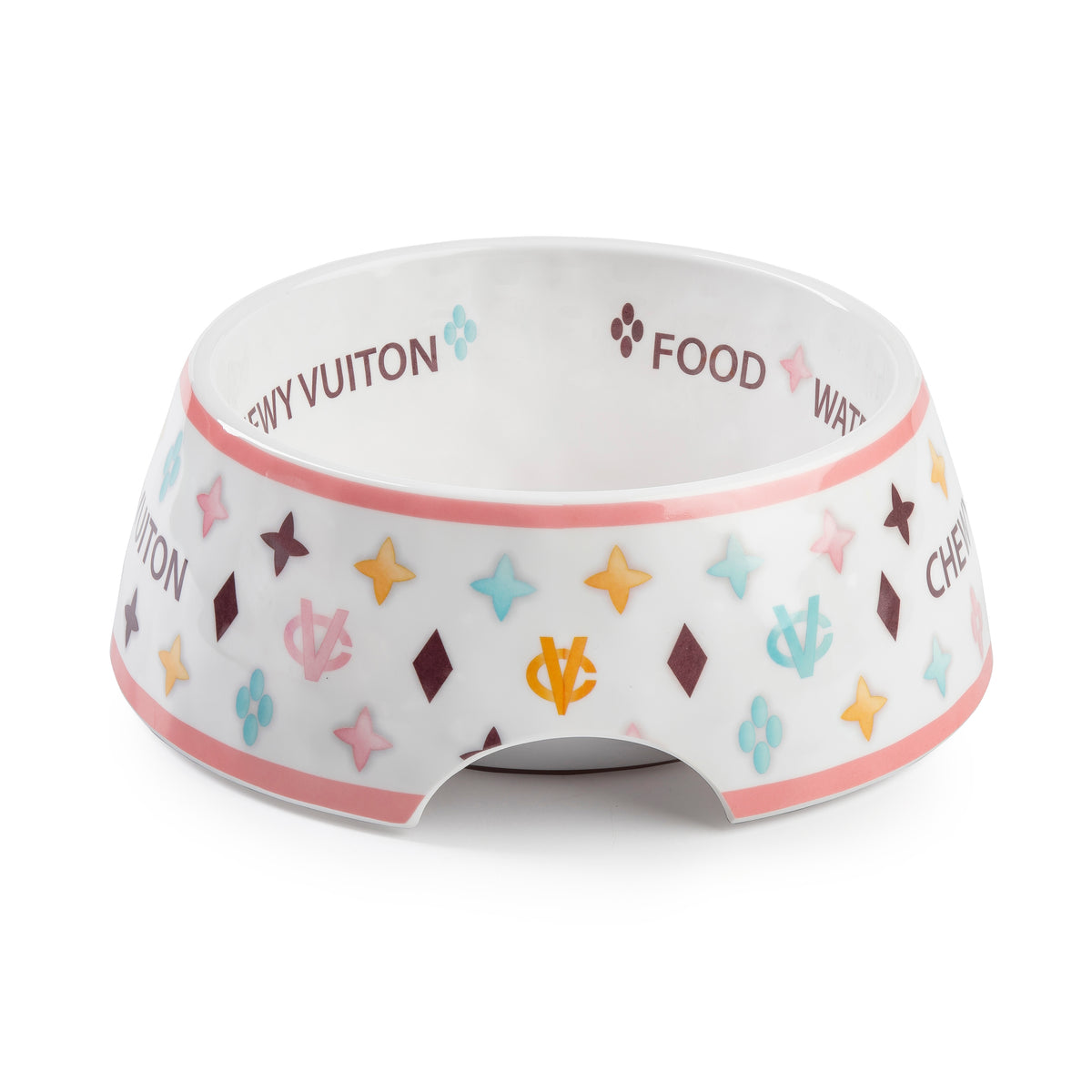 Haute Diggity Chewy V Brown Check Dog Bowl –