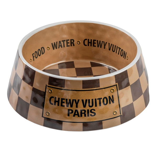 Checker Chewy Vuiton Bowl - (CASE OF 2)