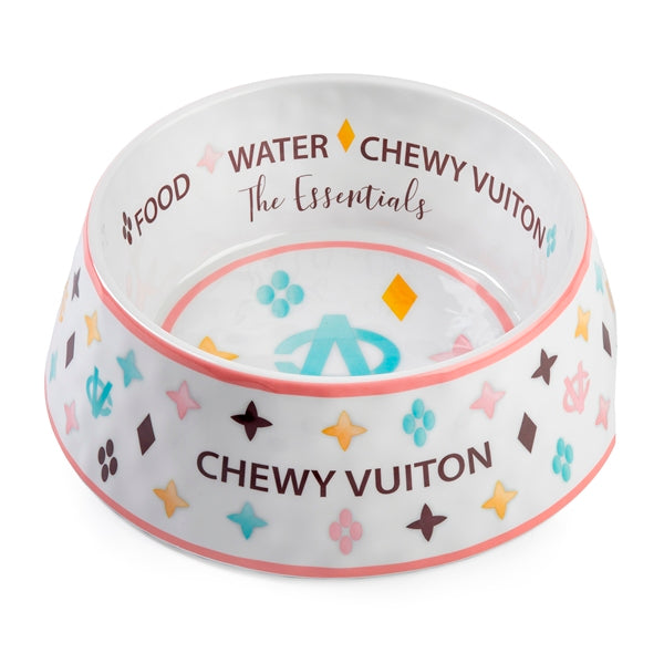 White Chewy Vuiton Bowl - (CASE OF 2)
