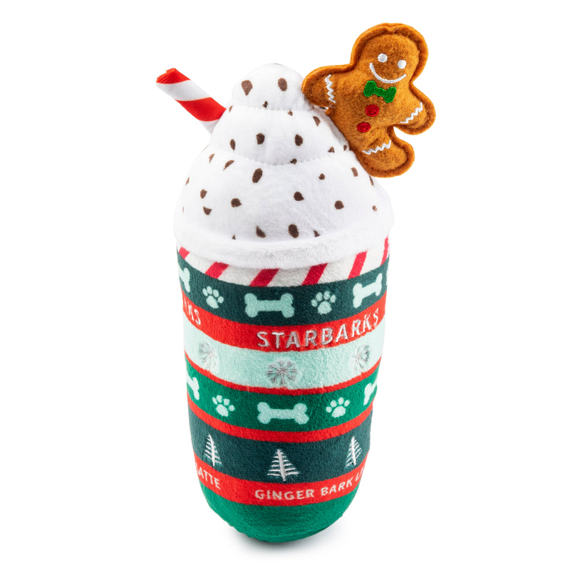 Starbarks Ginger Bark Latte Holiday Christmas Plush Dog Toy