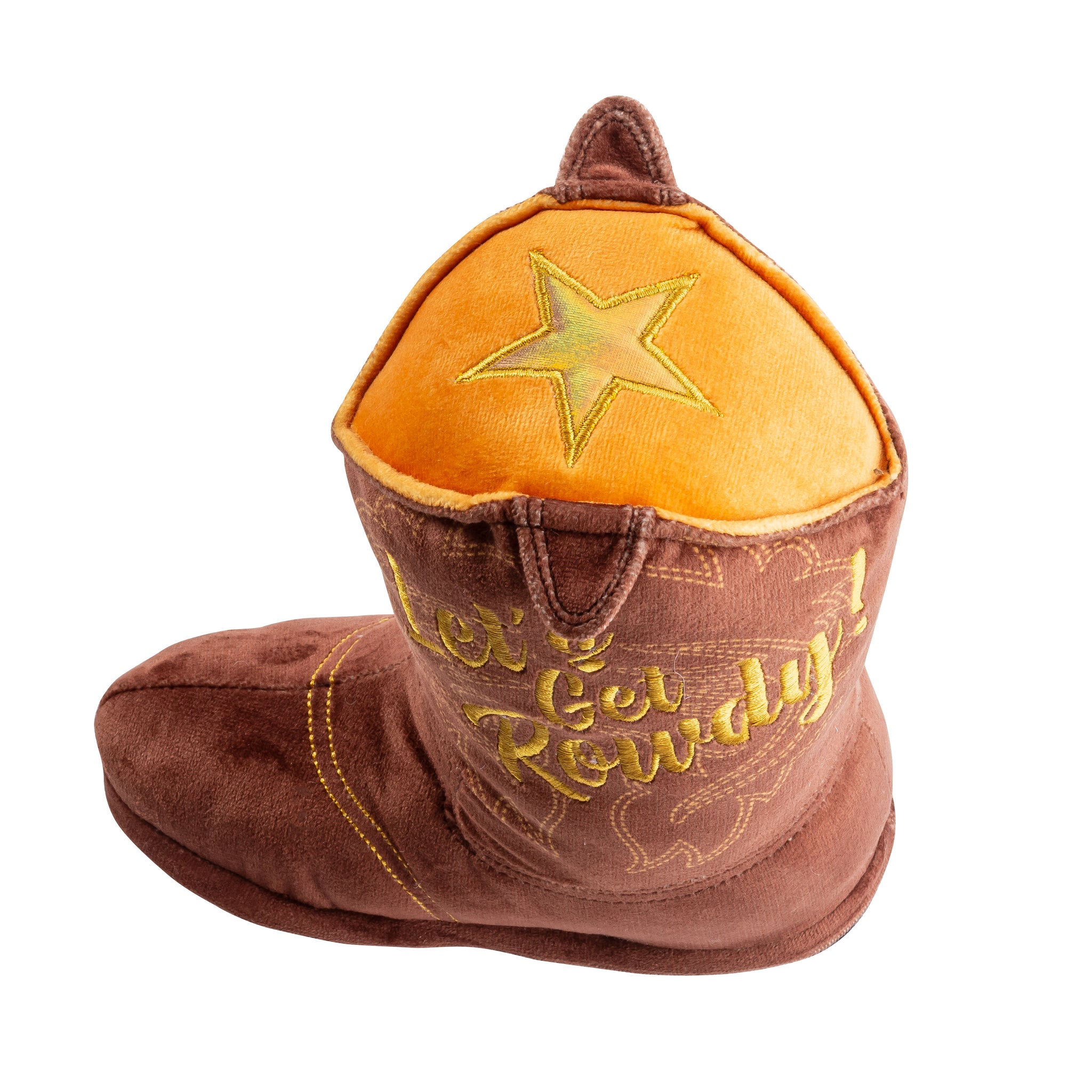 Brown Cowboy Boot & Durable Western-Inspired Plush – Haute Diggity Dog