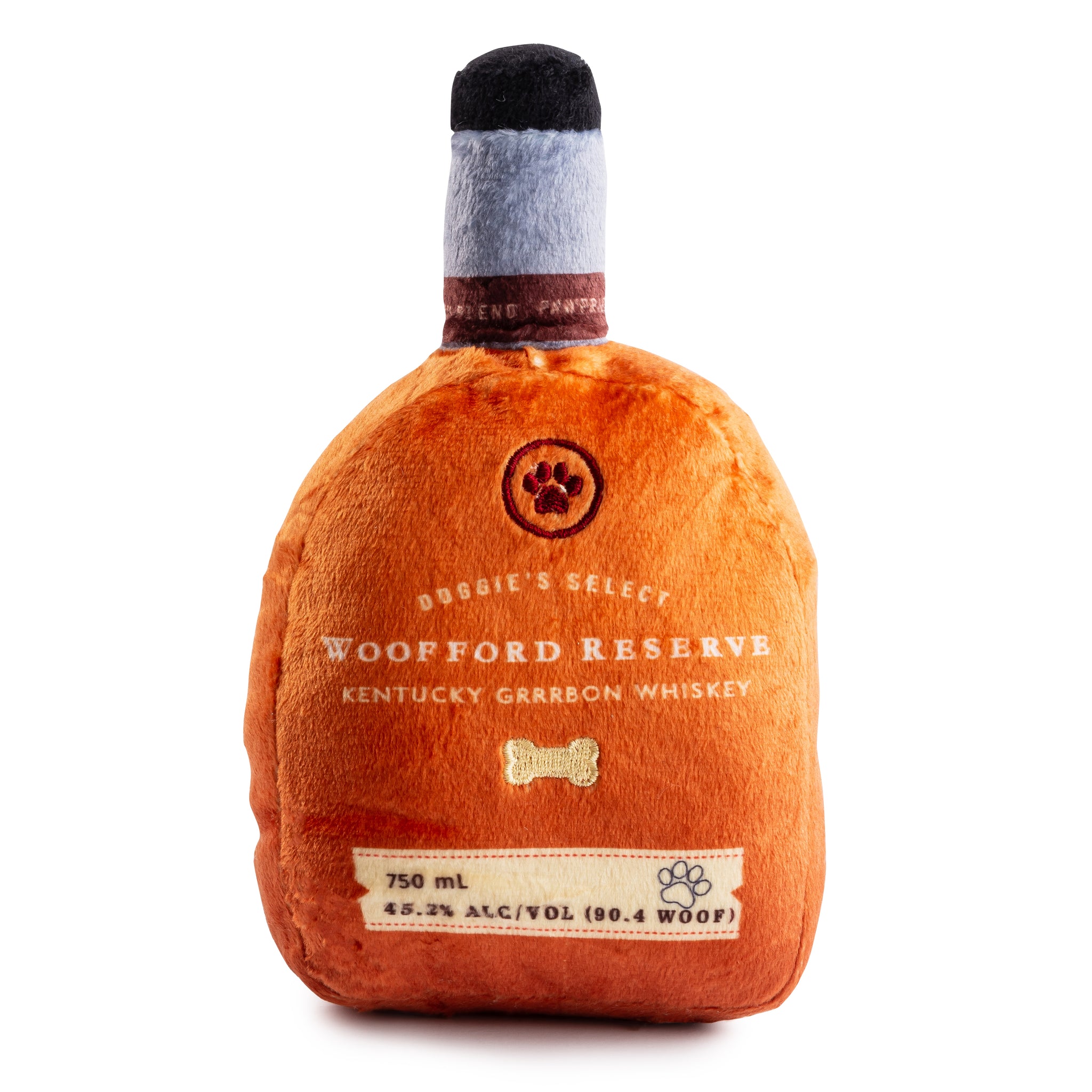 Woofford Reserve Bourbon | Squeaky Plush Dog Toy with Crinkle