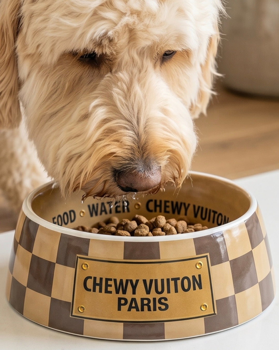 Checker Chewy Vuiton Bowl - (CASE OF 2) – Haute Diggity Dog