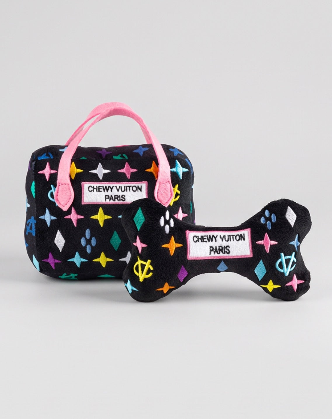 Spoil Your Pup with Chewy Vuiton: Parody Designer Plush Dog Toys