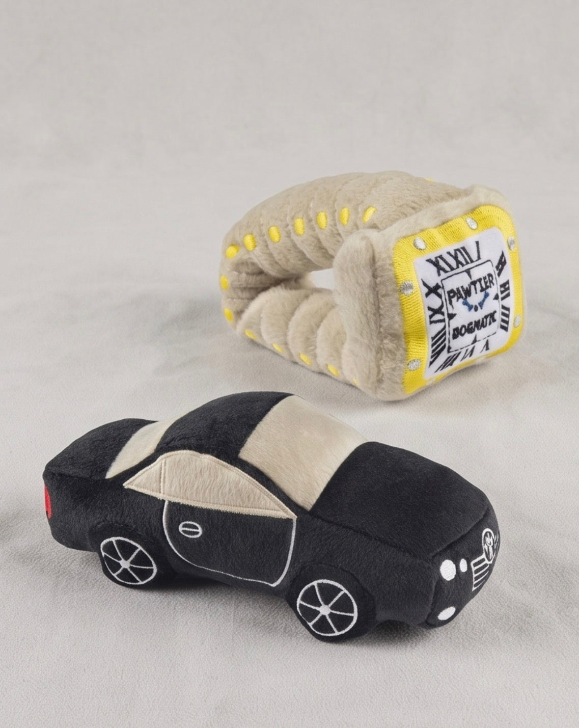 Fashionable Fluff: Parody Designer Plush Dog Toys for Fur-ocious
