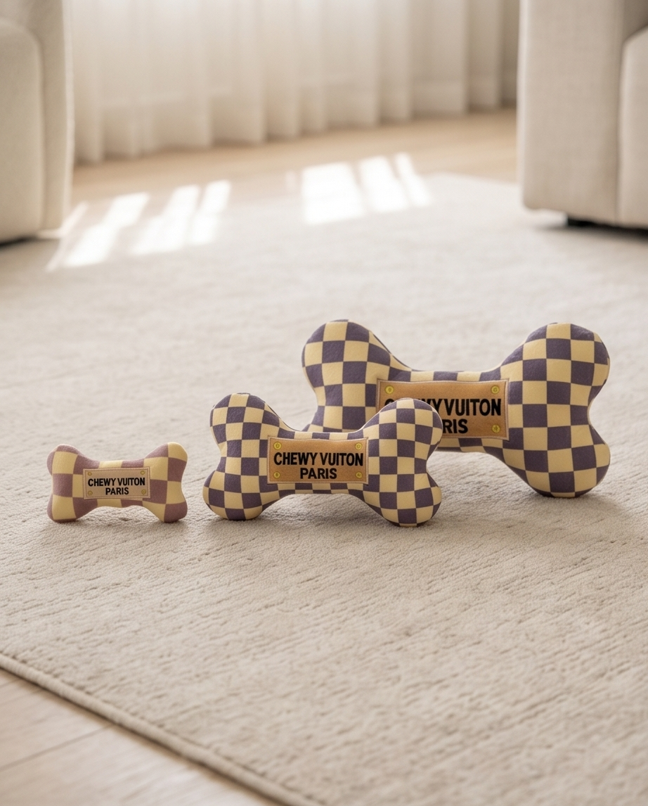 Pampered Pooch Perfection: Parody Chewy Vuiton Plush Dog Toys