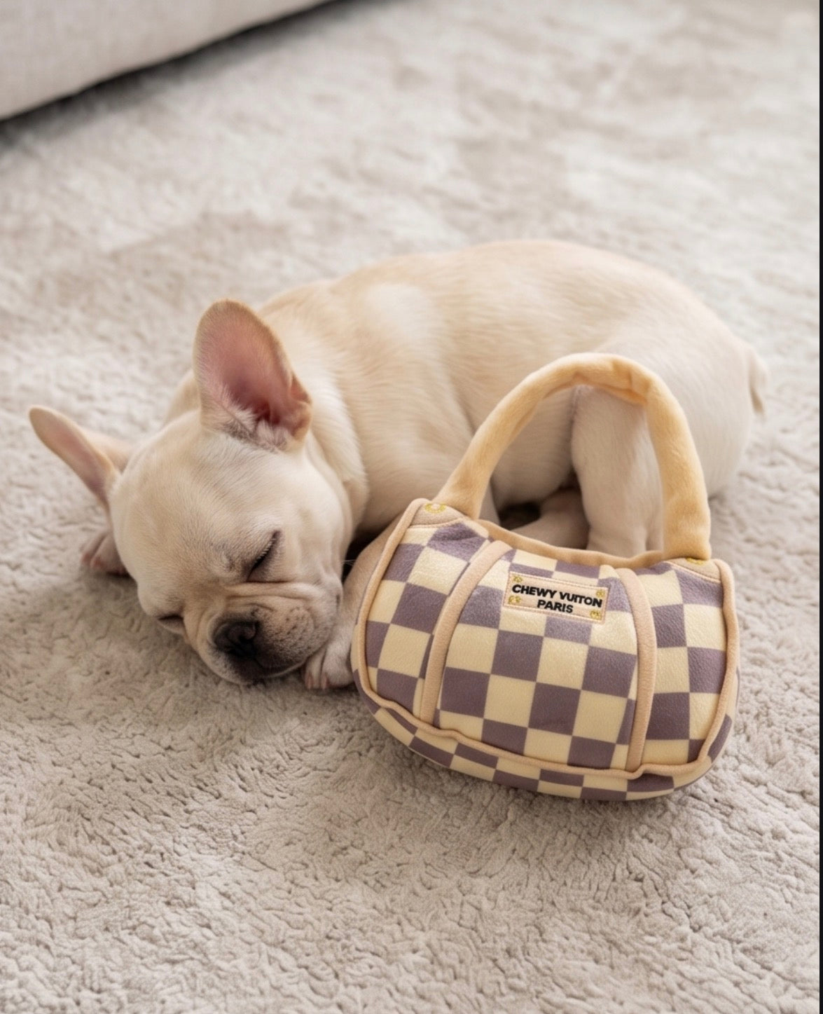 Designer-Inspired Fluff: Parody Chewy Vuiton Plush Dog Toys