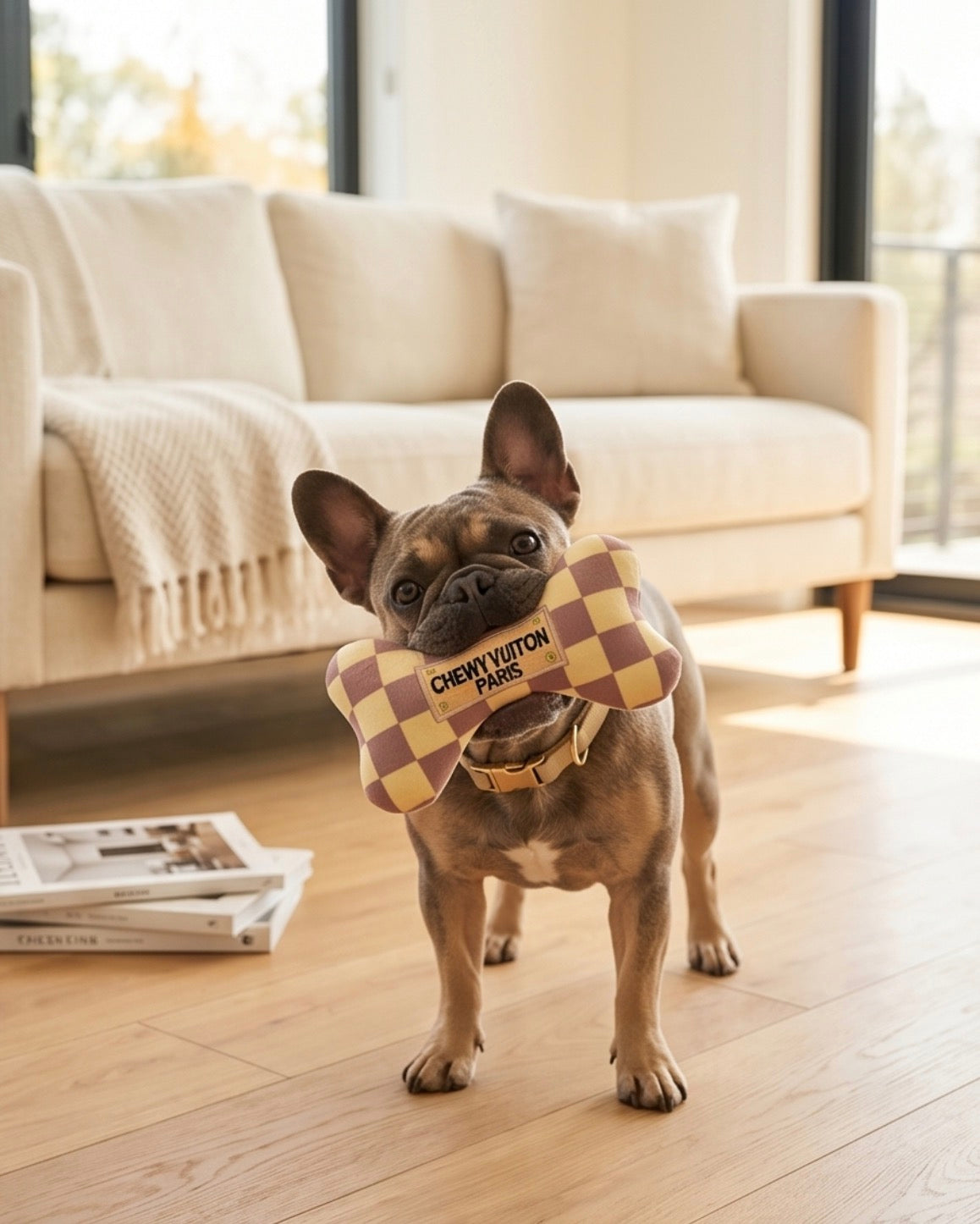 Pampered Pooch Perfection: Parody Chewy Vuiton Plush Dog Toys