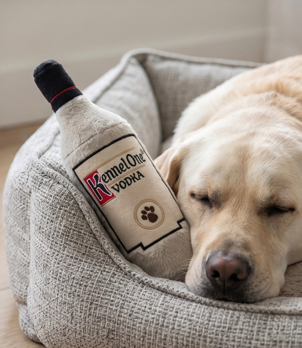 Muttini Madness: Parody Muttini Bar Plush Dog Toy for Pampered