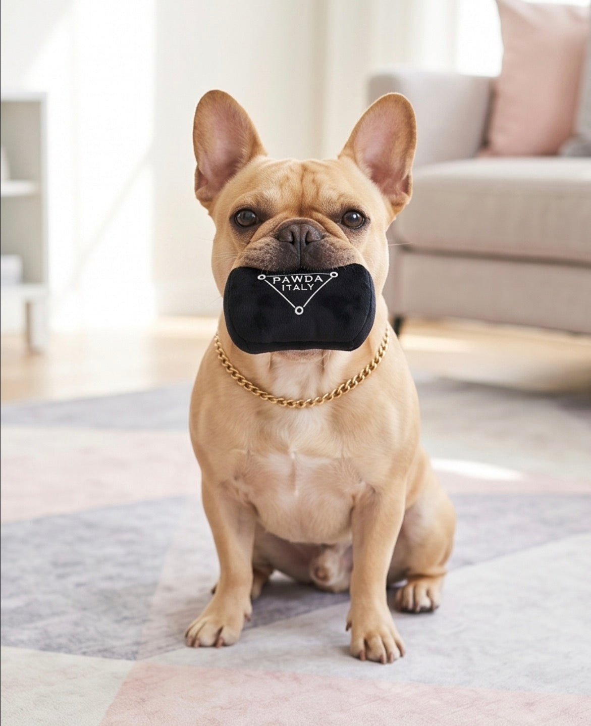 Parody Paws: Unique Plush Dog Toys with a Fashionable Twist