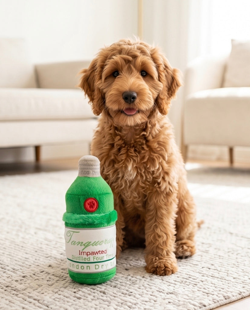 Muttini Madness: Parody Muttini Bar Plush Dog Toy for Pampered