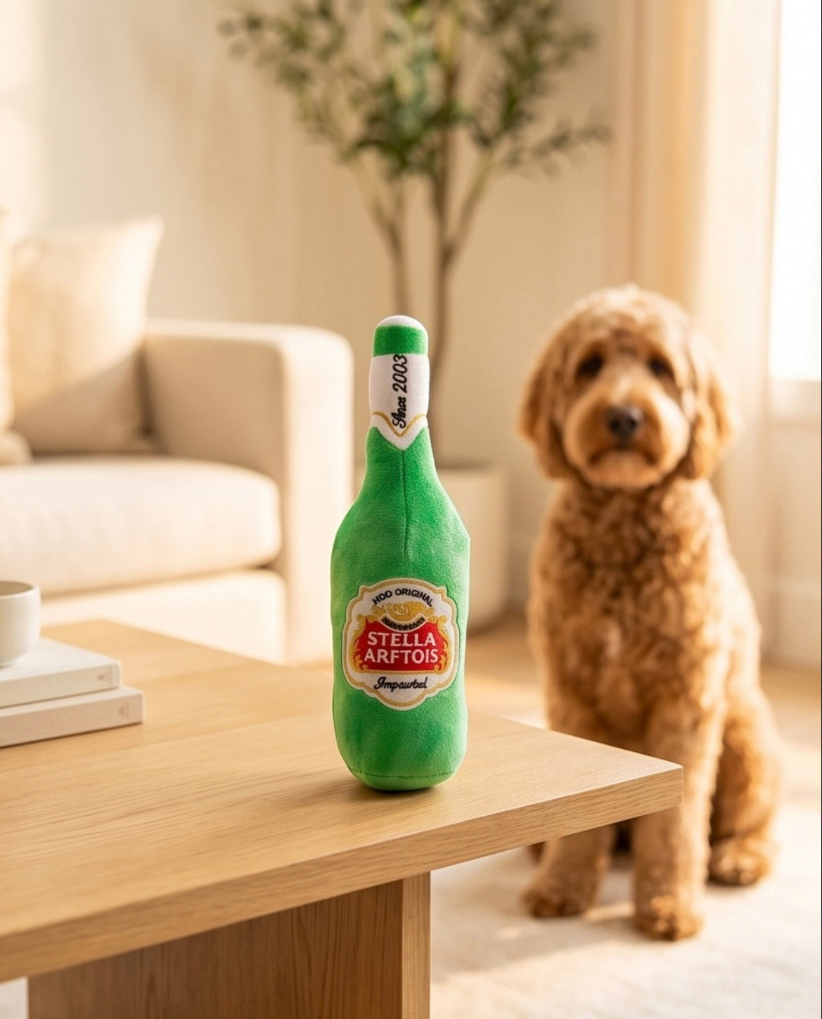 Muttini Madness: Parody Muttini Bar Plush Dog Toy for Pampered