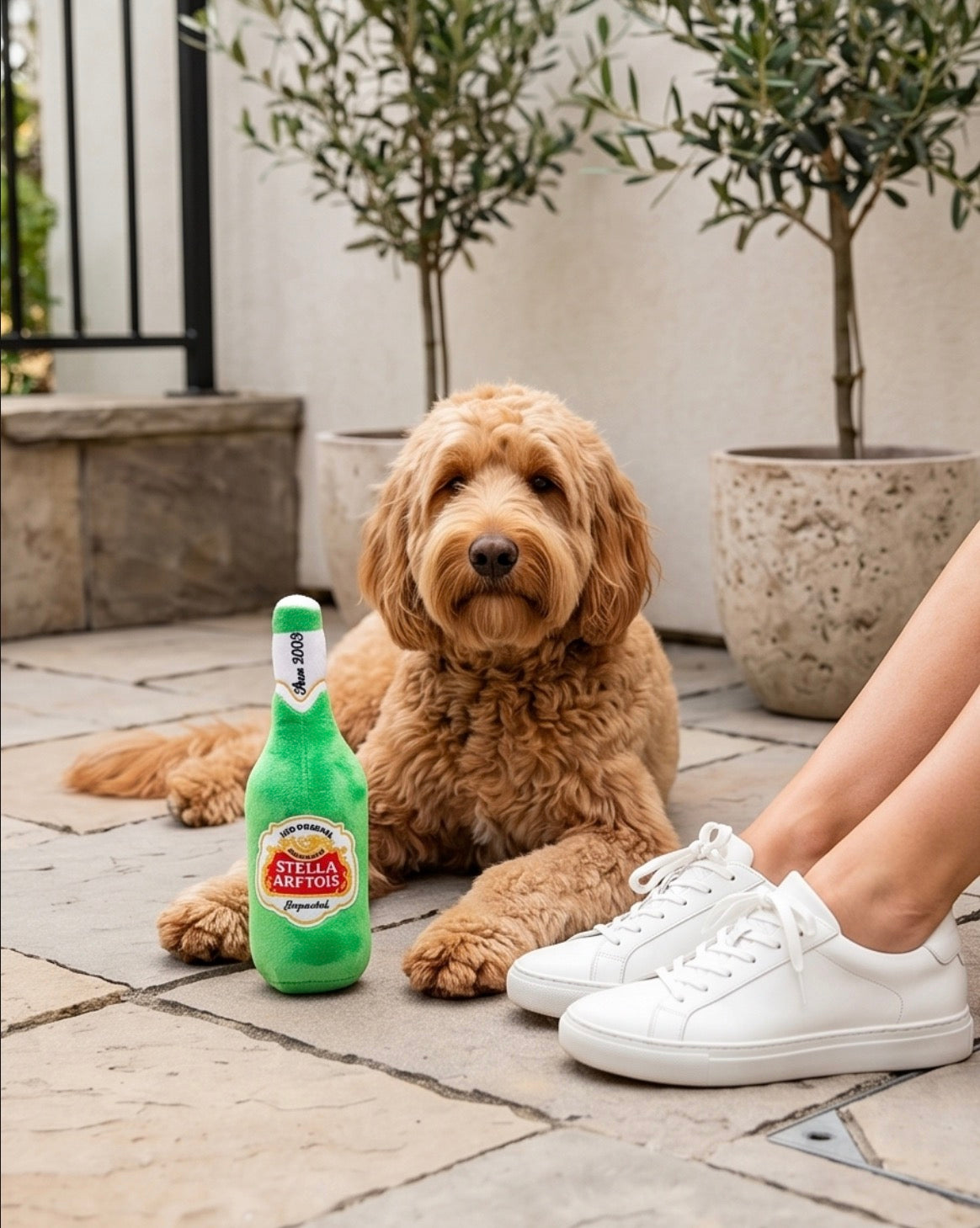 Muttini Madness: Parody Muttini Bar Plush Dog Toy for Pampered