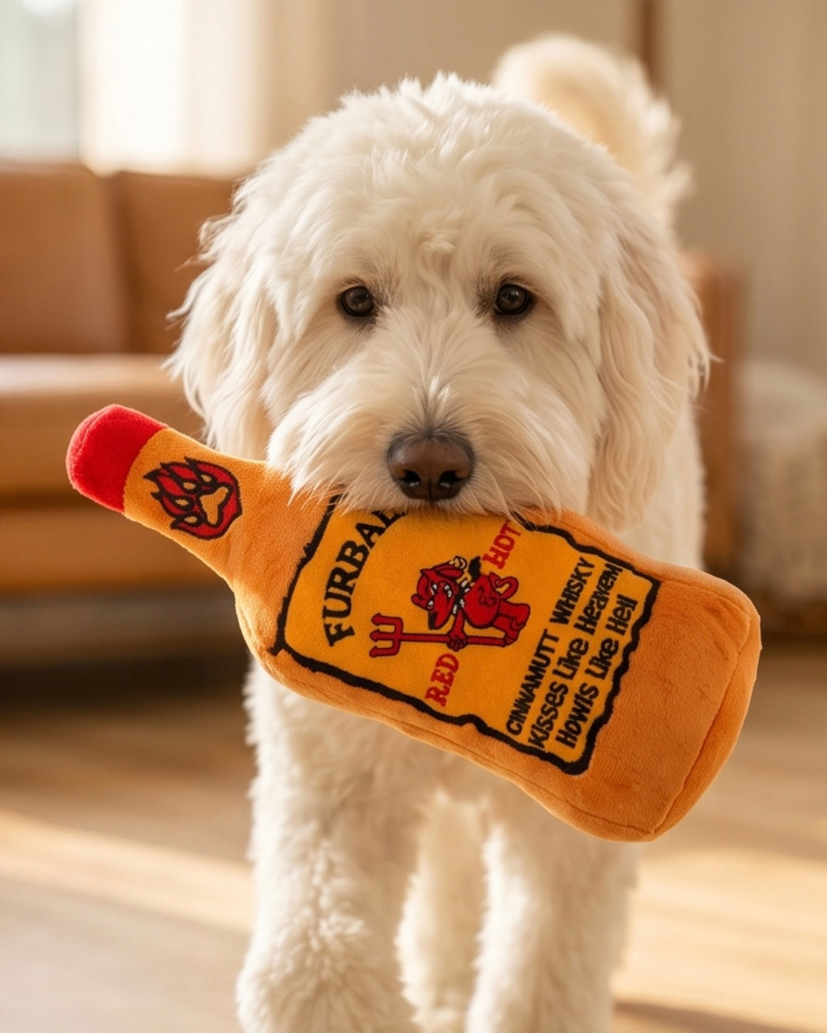 Muttini Madness: Parody Muttini Bar Plush Dog Toy for Pampered