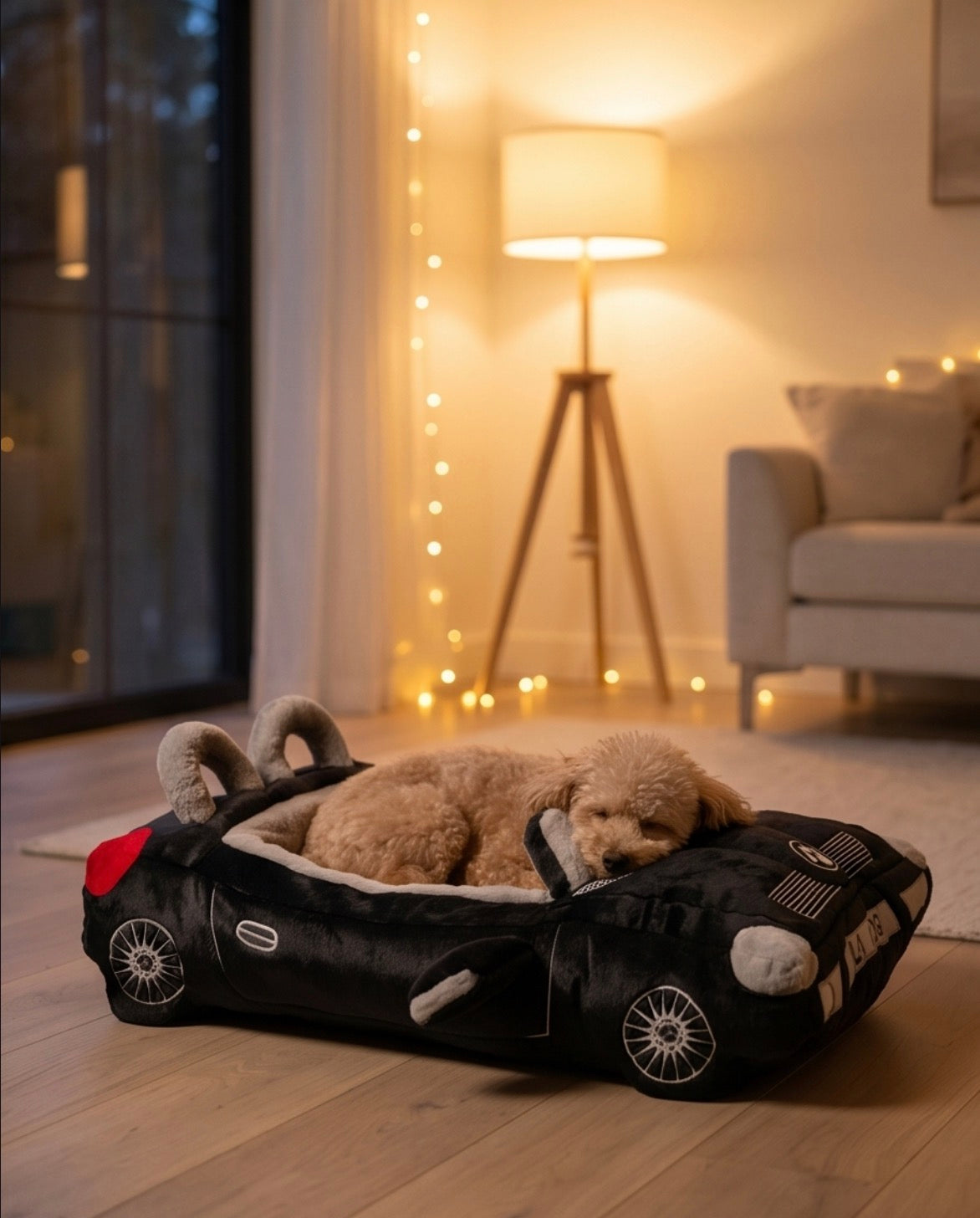 Designer-Inspired Fuzzy Friends: Parody Plush Dog Beds for