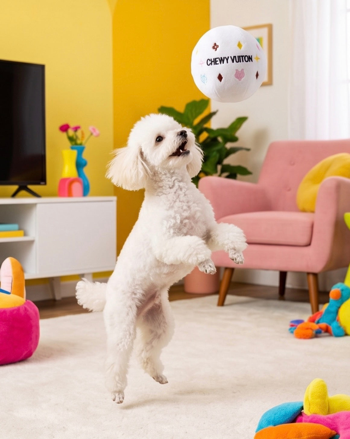 Luxury Paws: Parody Chewy Vuiton Designer Plush Dog Toys – Haute