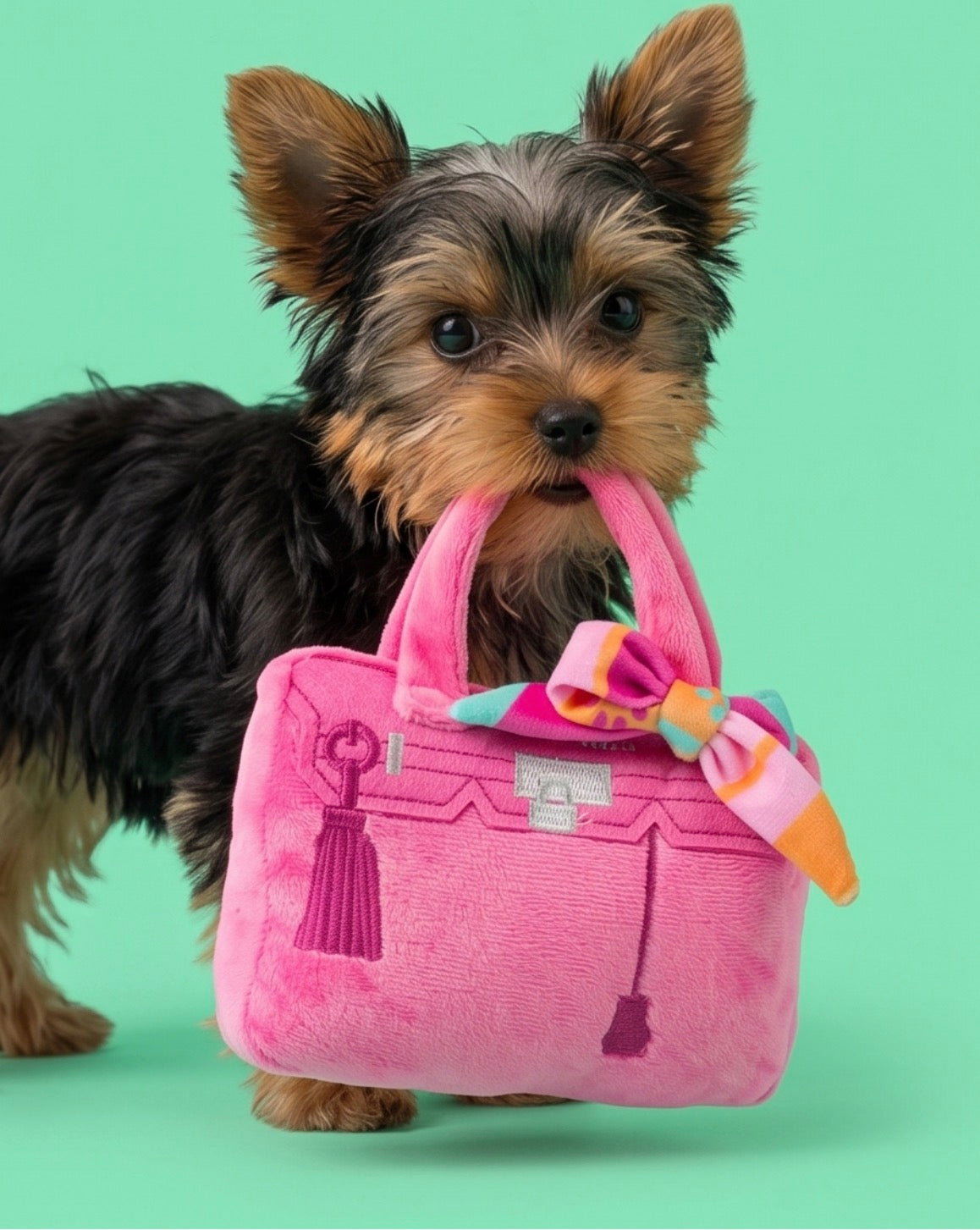 Fashion Furry Fun: Parody Designer Plush Dog Toys for Trendsetting
