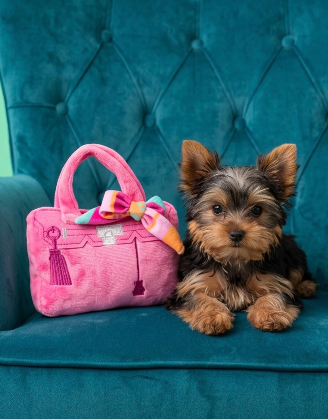Fashion Furry Fun: Parody Designer Plush Dog Toys for Trendsetting