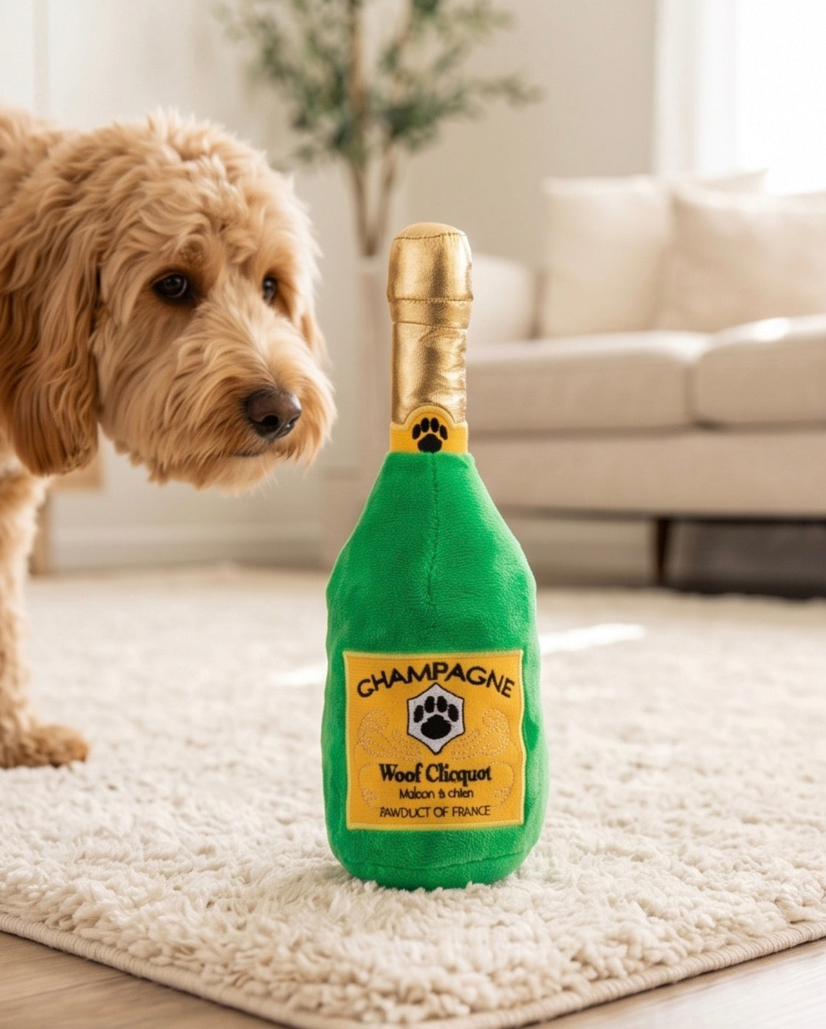 Mix & Mingle: Parody Muttini Bar Plush Dog Toy for Social Pooches