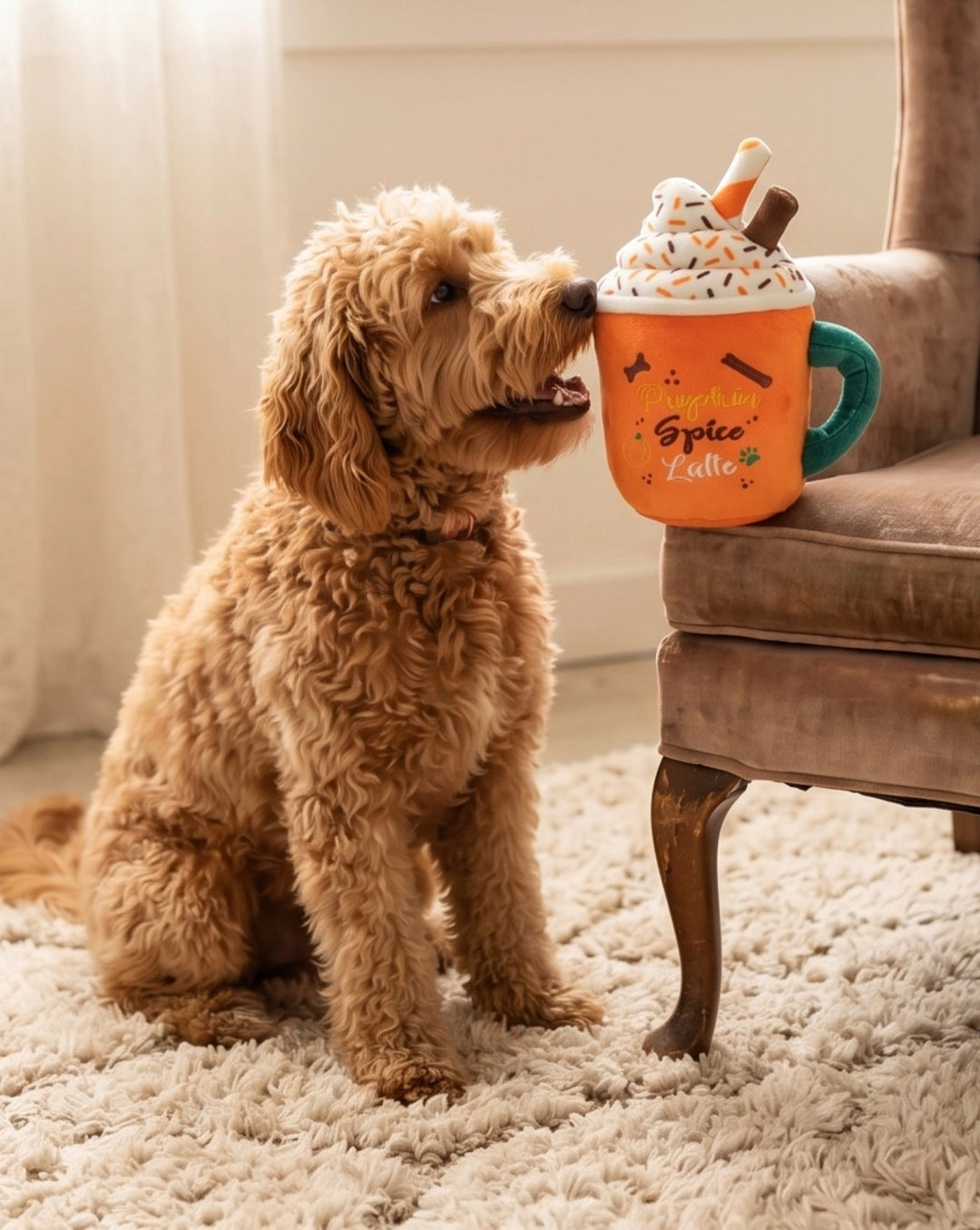 Pawsome Pumpkin Spice: Parody Fall Plush Dog Toys for Cozy Canines