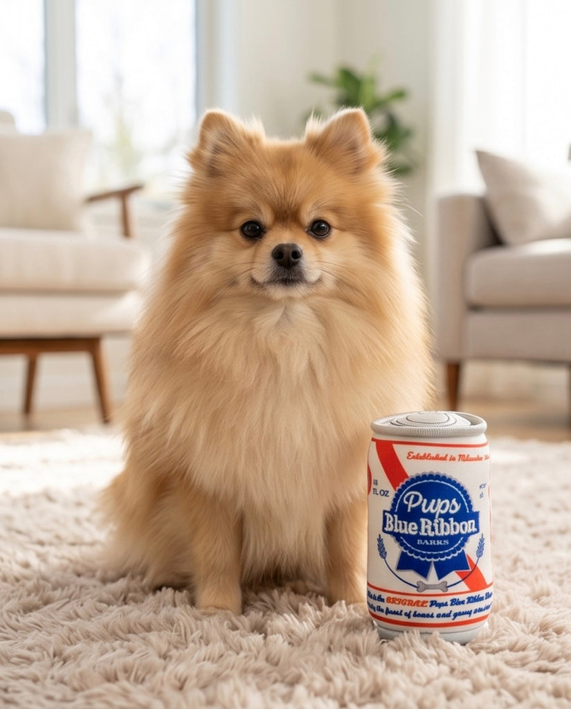 Muttini Madness: Parody Muttini Bar Plush Dog Toy for Pampered