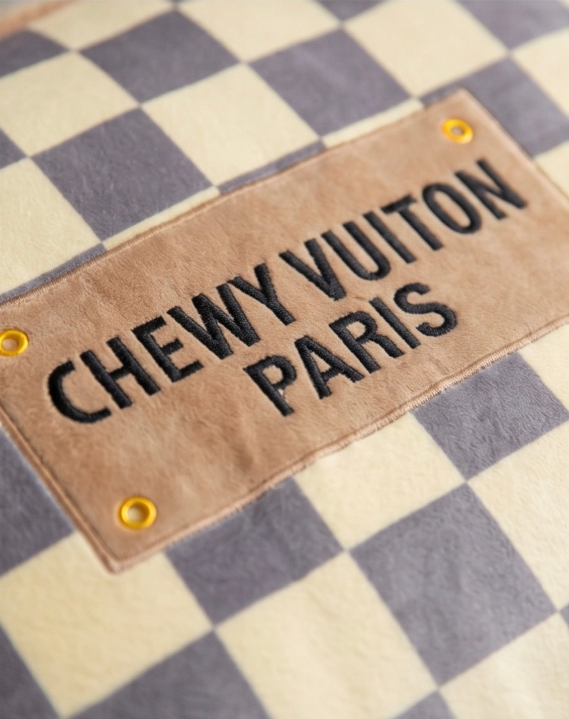 Pampered Pooch Perfection: Parody Chewy Vuiton Plush Dog Beds