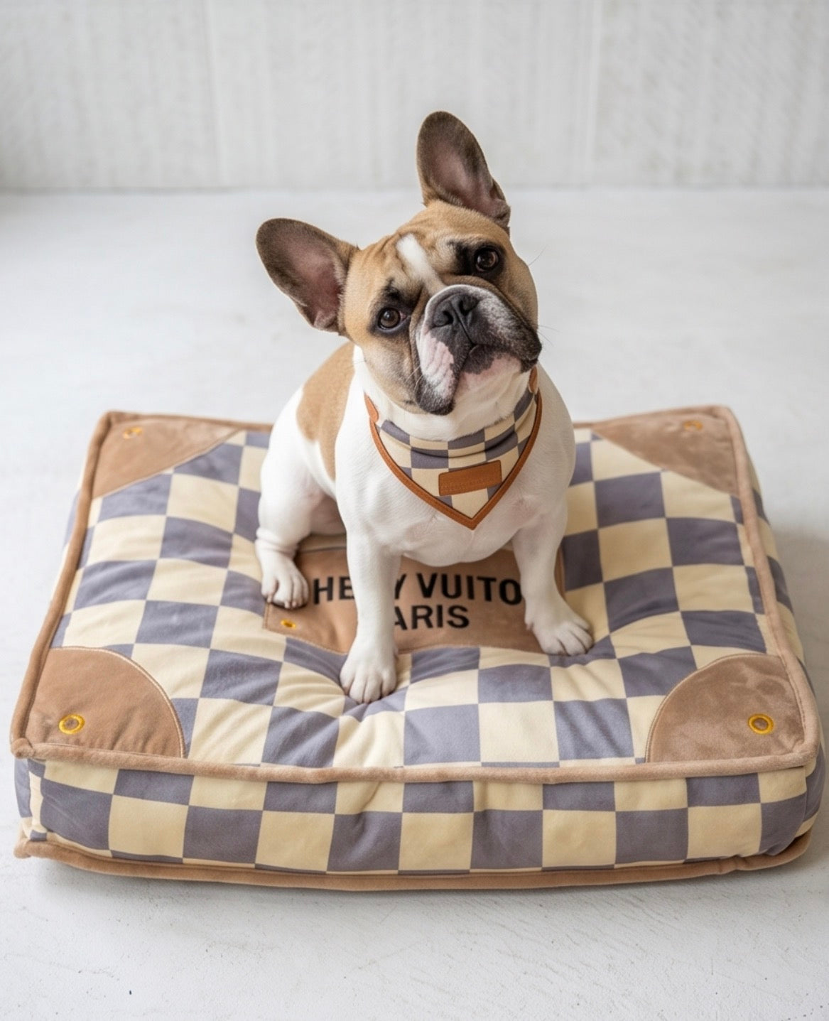 Pampered Pooch Perfection: Parody Chewy Vuiton Plush Dog Beds