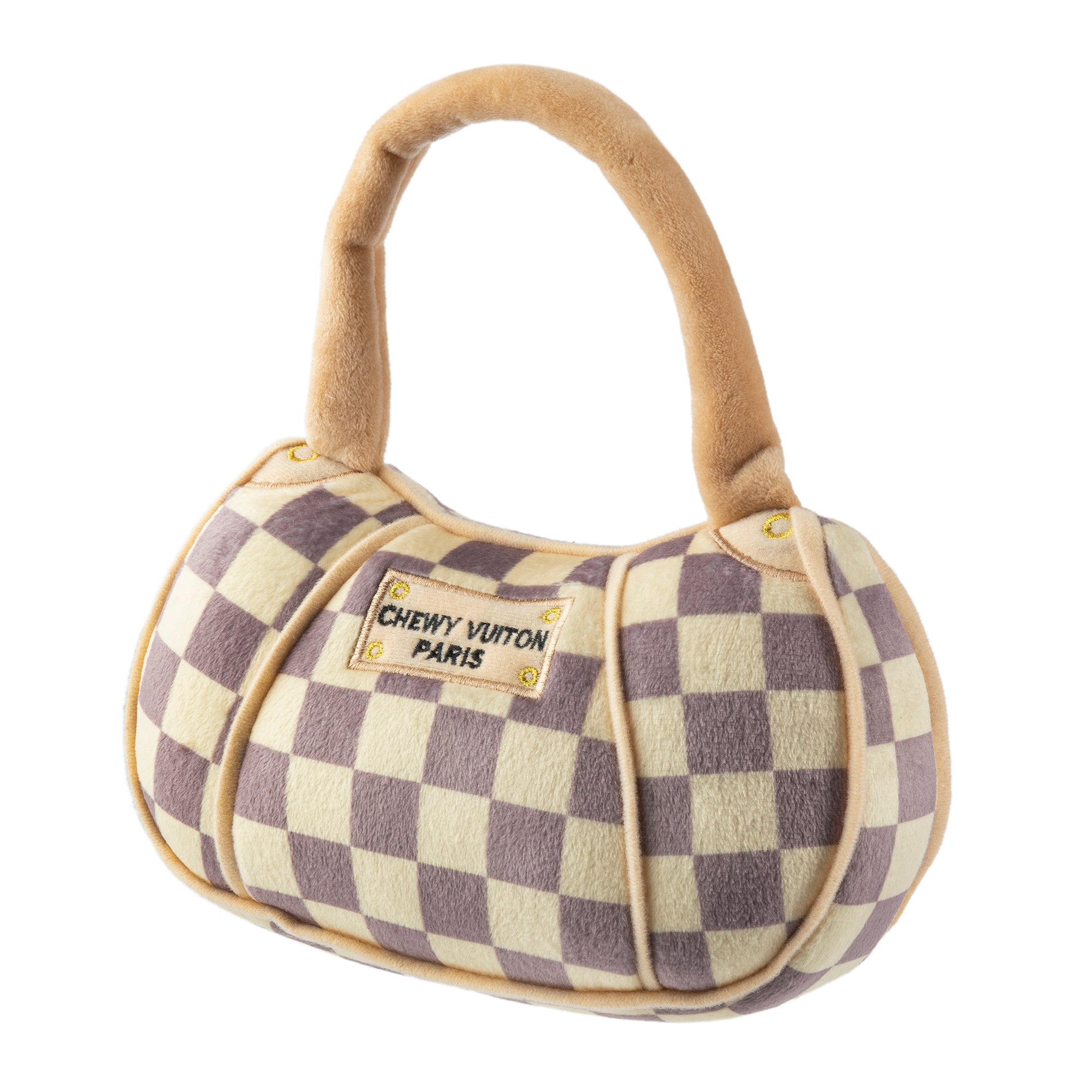 Haute Diggity Dog - Chewy Vuiton Handbag Checker Plush Dog Toy