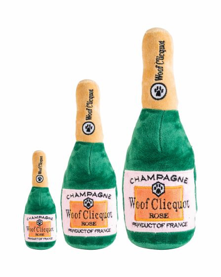 Dog Toy - Woof Clicquot Rose' Champagne Bottle Large Dog Toy - Woof Clicquot Rose' Champagne Bottle Large