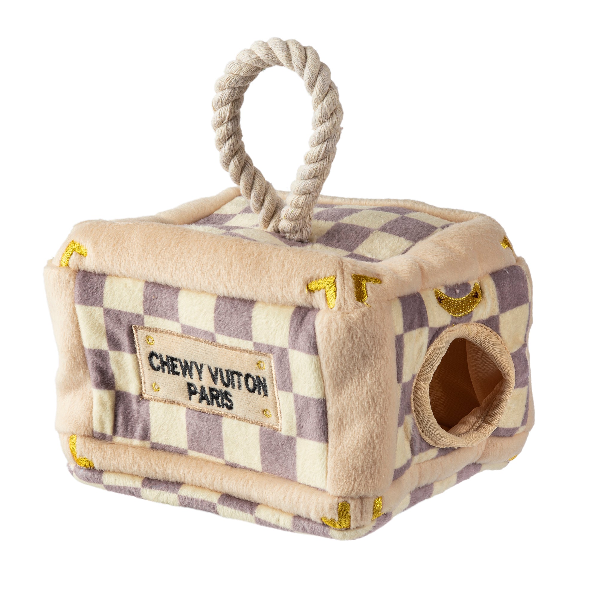 Haute Diggity Dog Checker Chewy Vuiton Trunk Activity House Dog