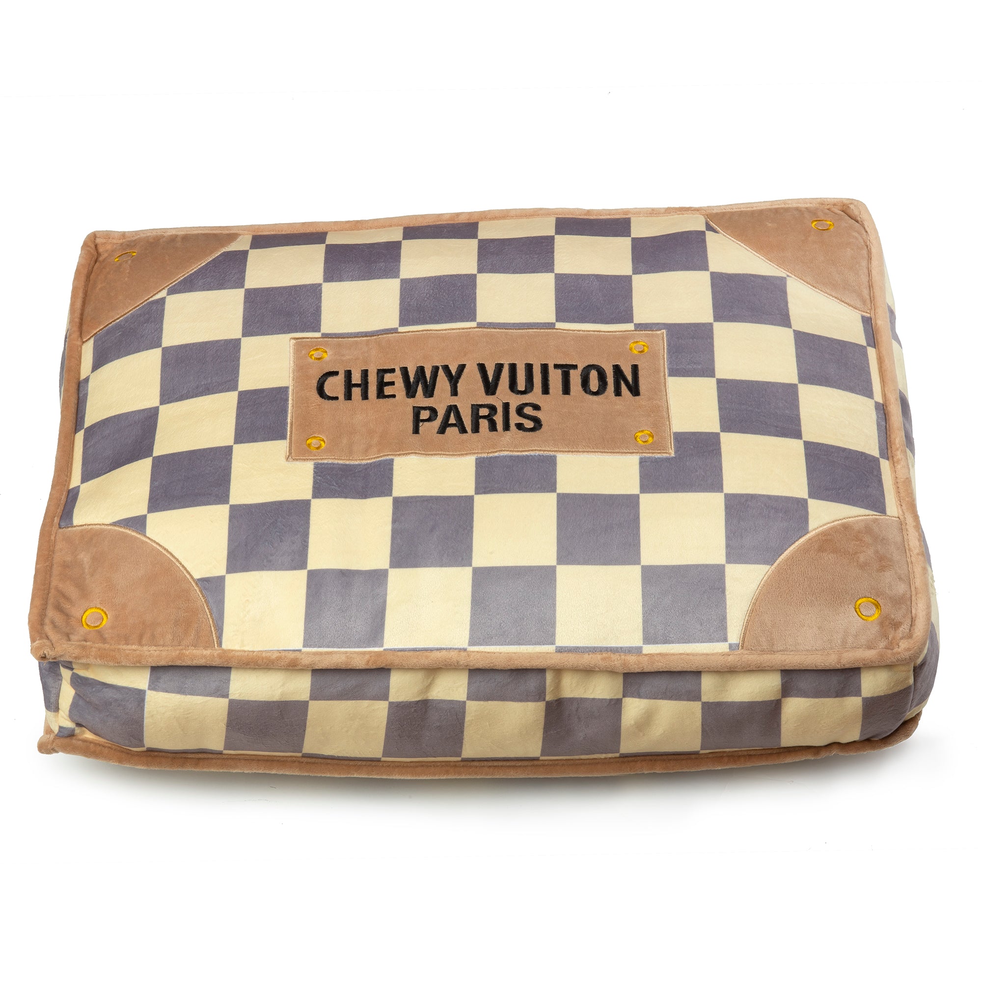 Chewy Vuitton Damier Feeding Bowl