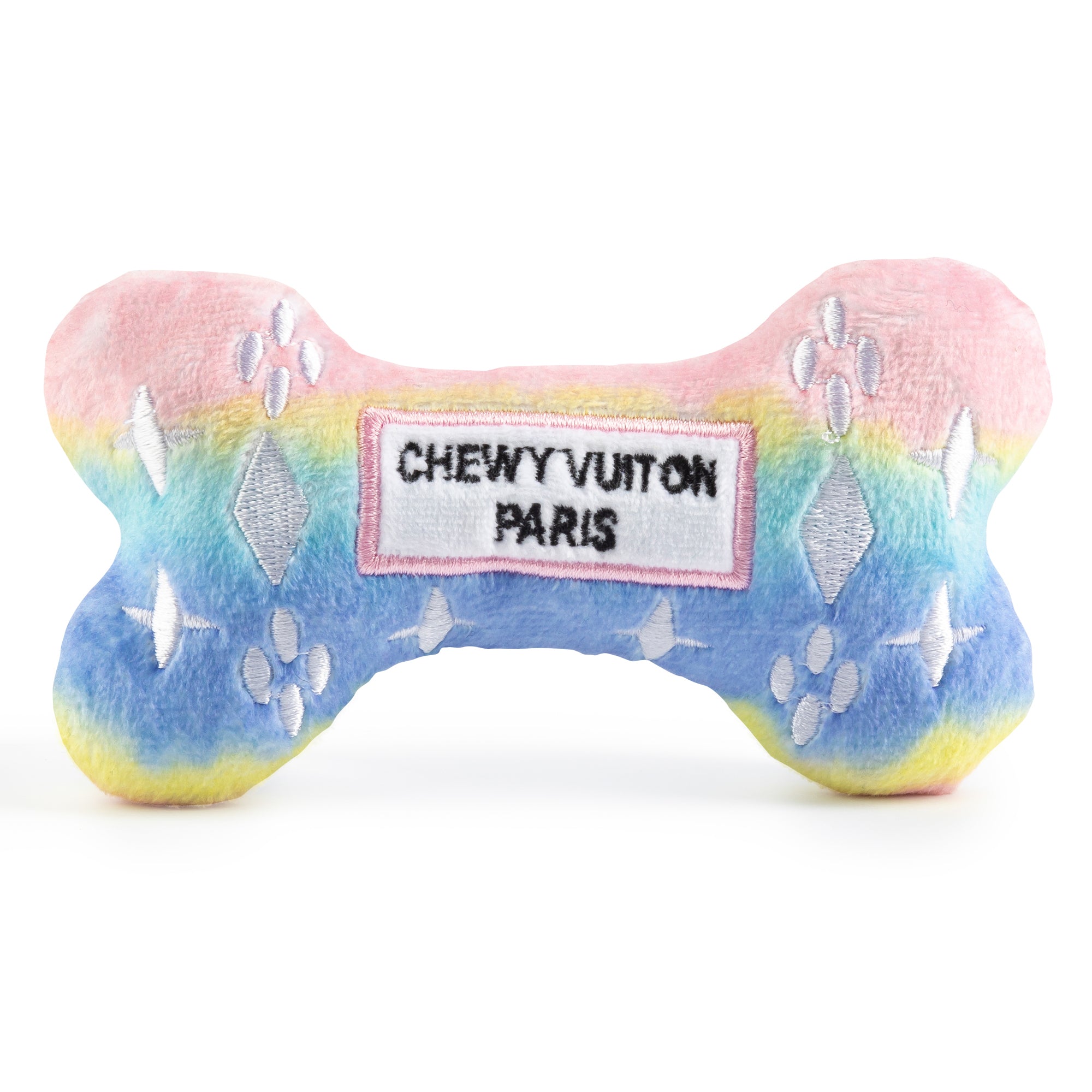 Chewy Vuiton Checker Bone Toy, Checker Chewy Vuiton, Designer Dog