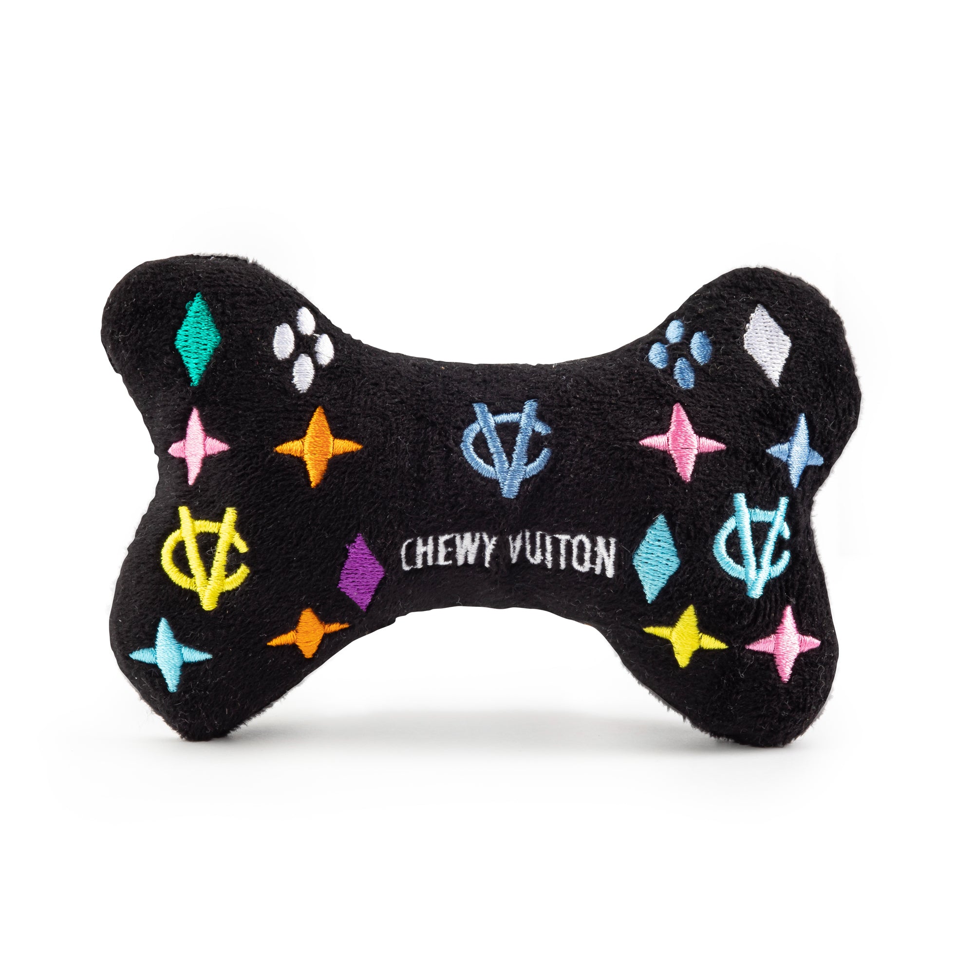 White Chewy Vuiton Bone Toy by Haute Diggity Dog